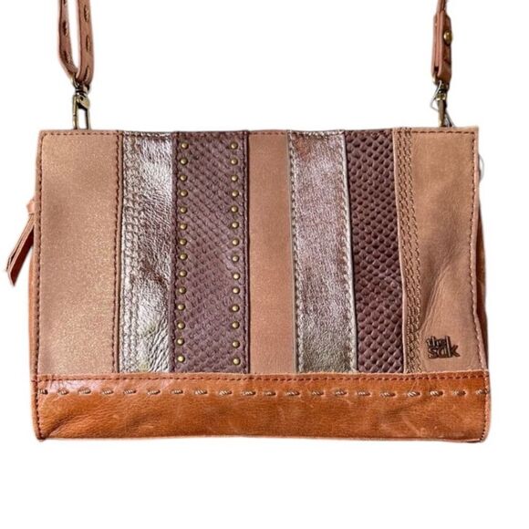 The Sak Iris Leather Crossbody Dune Stripe Demi Bag - Picture 1 of 16
